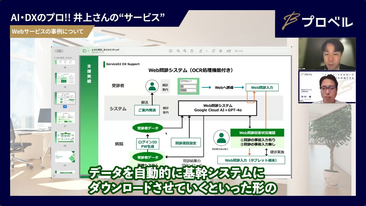 医療情報の自動取込