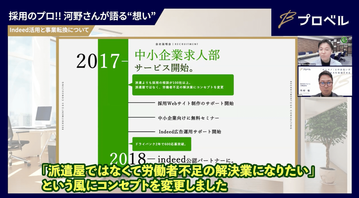 ジーエスコンサルティングの採用支援 2