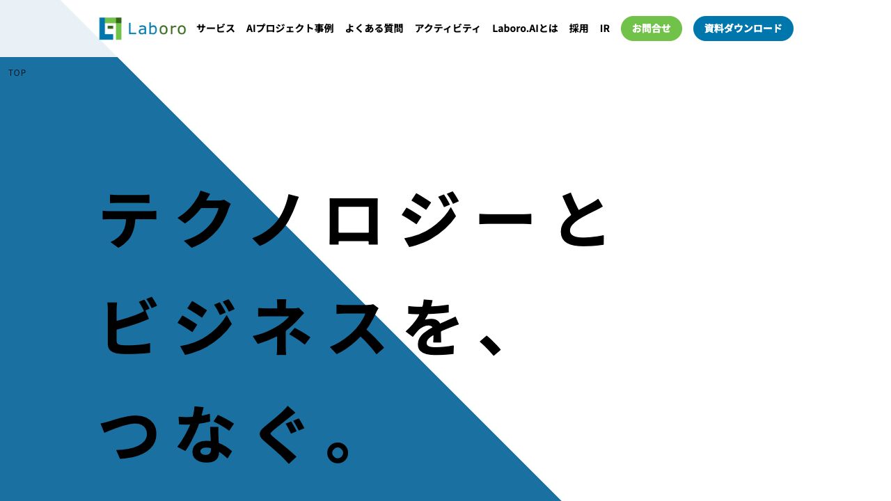株式会社Laboro.AIの公式サイト